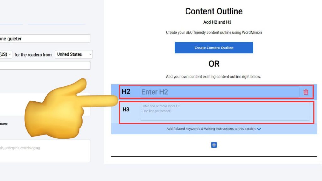 adding your own H2 and H3